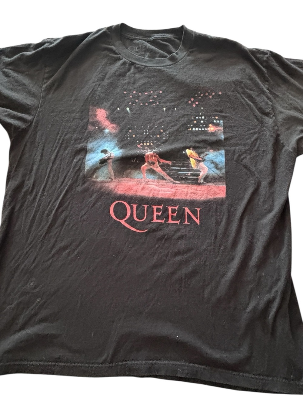 Queen Band Concert Graphic T-Shirt Black Size XL